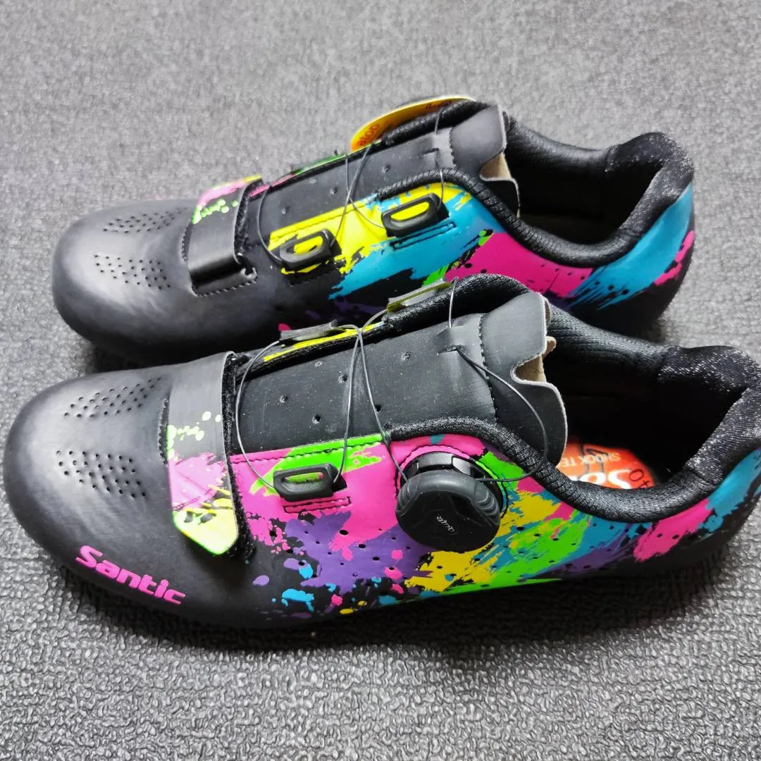 Santic Picasso Black Men / Women Road Cycling Shoes Size 40/41/42