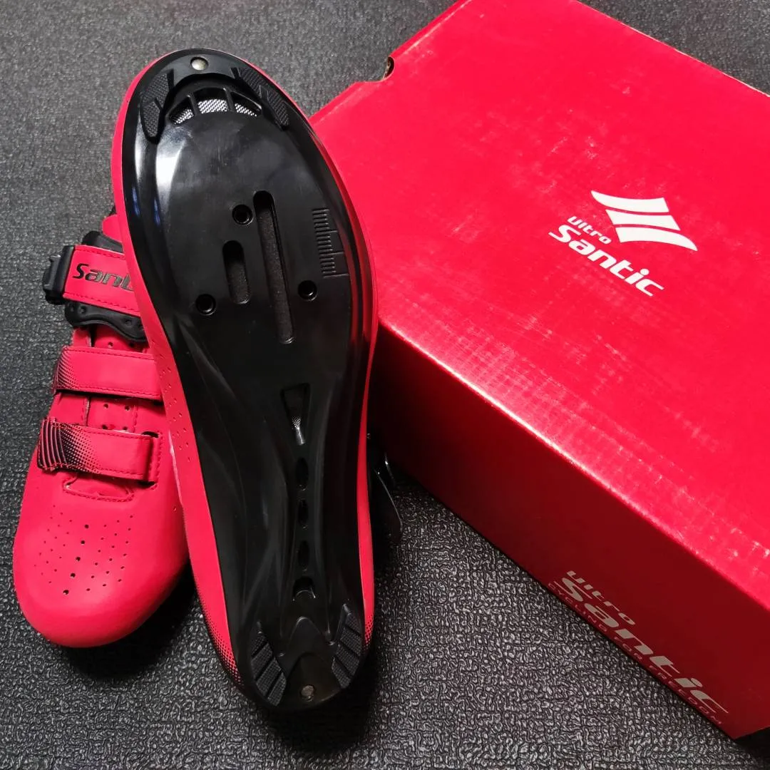 Santic Ultro Red Men / Women Road Bicycle Cycling Shoes