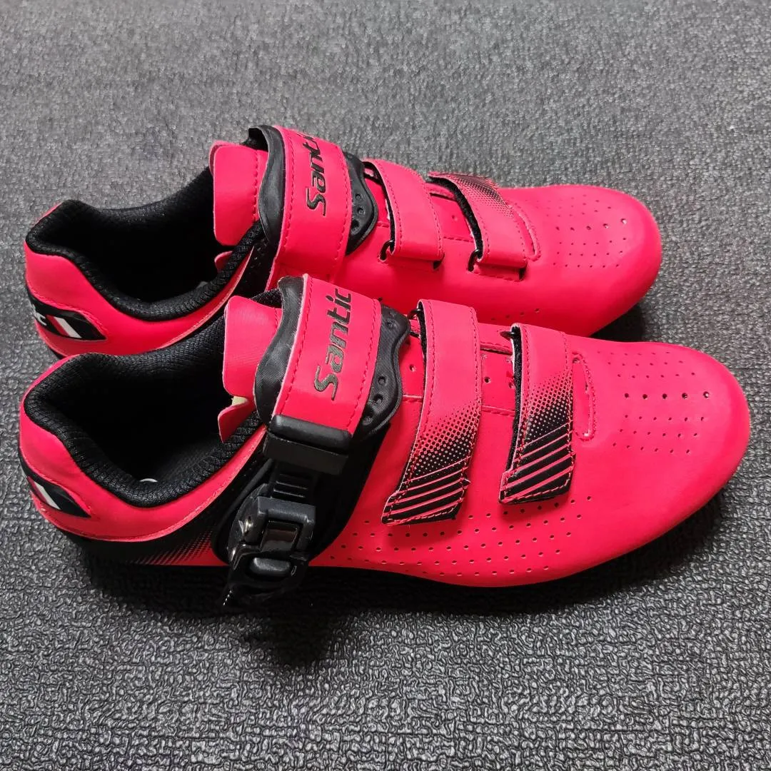 Santic Ultro Red Men / Women Road Bicycle Cycling Shoes