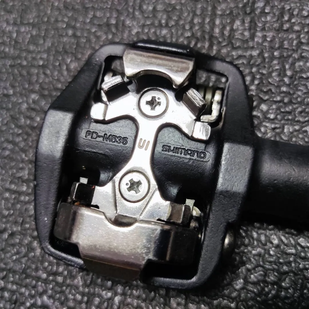 Rare Shimano PD-M535 M535 MTB SPD Clipless Pedal With SM- PD21 Pedal Converter Made in Japan