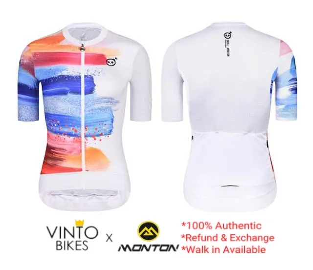 Monton Mens/Womens Cycling Jersey Paint Brush