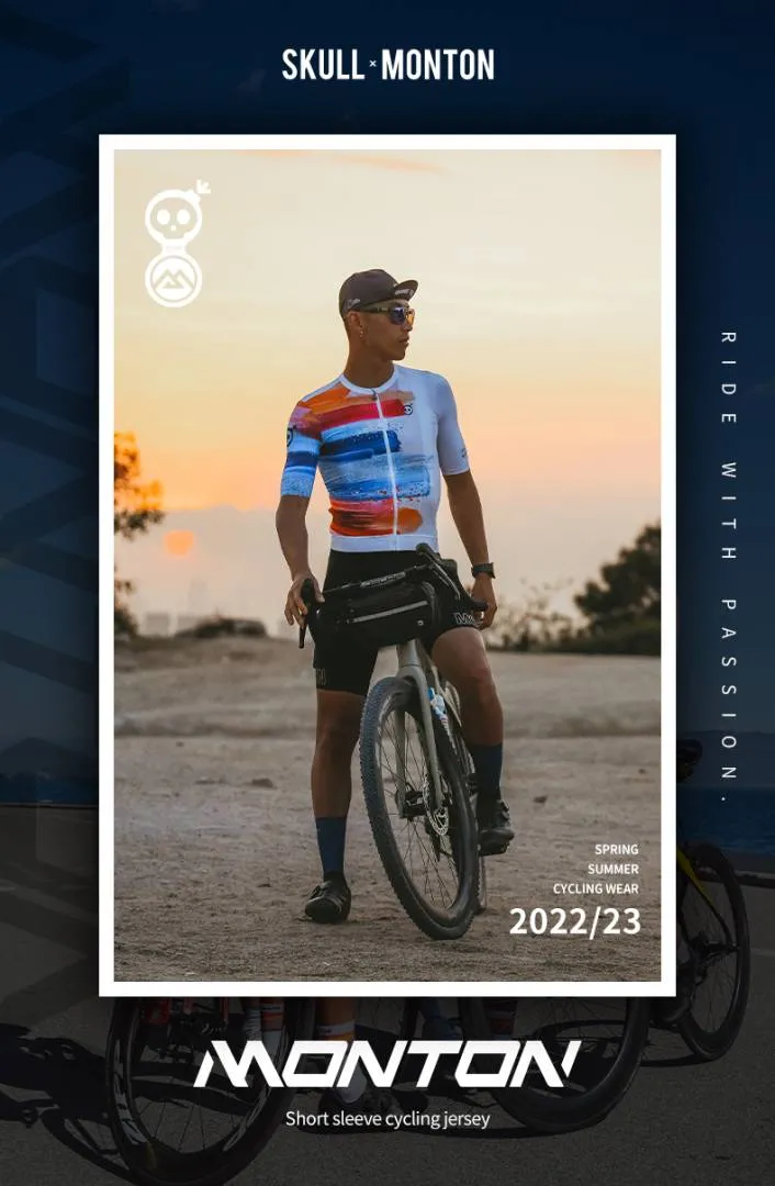 Monton Mens/Womens Cycling Jersey Paint Brush