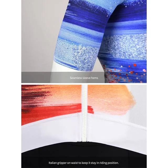 Monton Mens/Womens Cycling Jersey Paint Brush