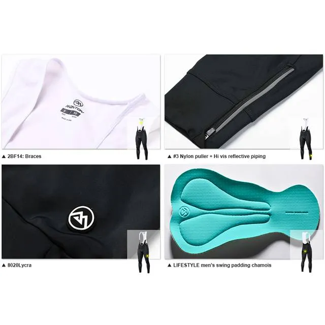 Monton Mens/Womens  Cycling Bib Tights Lifestyle Race