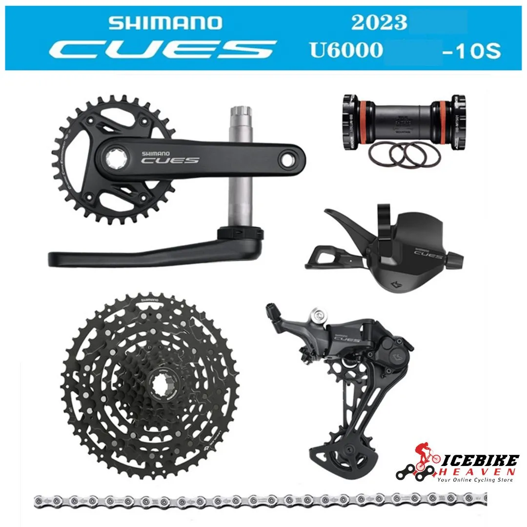 SHIMANO CUES 10S U6000 MTB Groupset 1x10 Shifter Derailleur 11S LG400 11-48T OE Flat bar