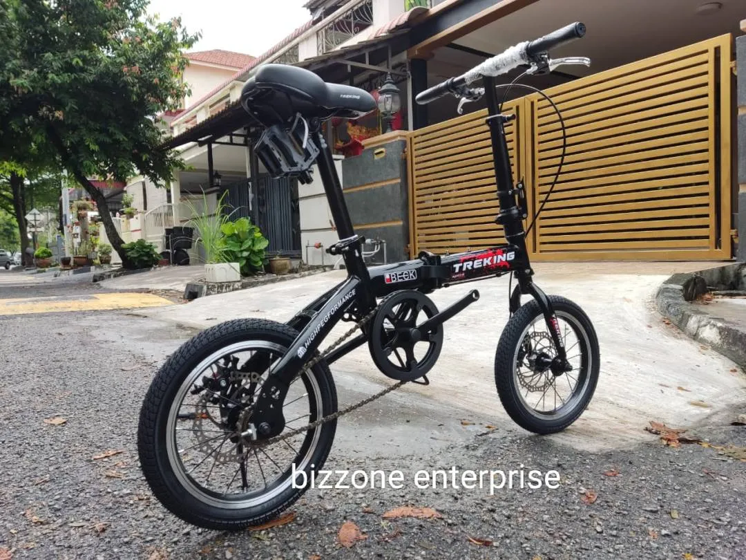 New 14â€œ treking folding bike basikal lipat single speed