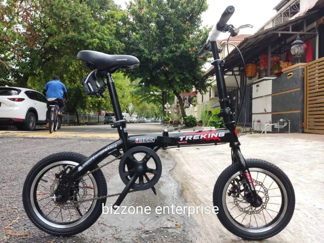 New 14â€œ treking folding bike basikal lipat single speed
