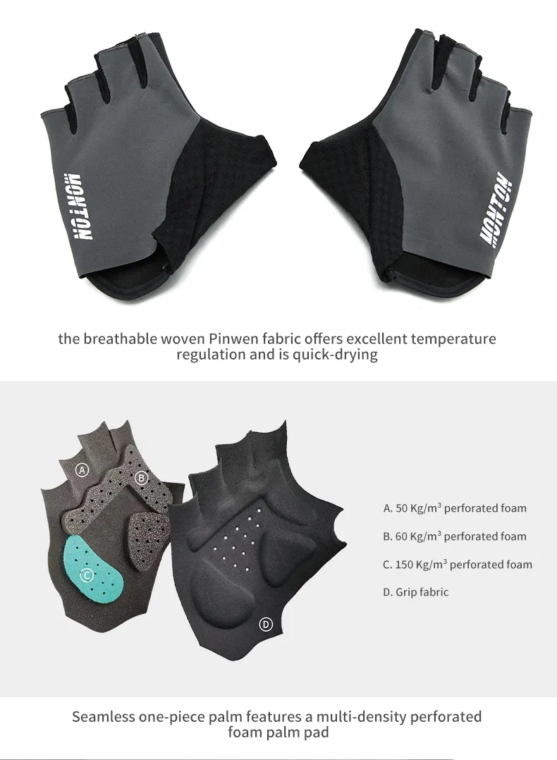 MONTON CYCLING GLOVES HALF FINGER SHADOW