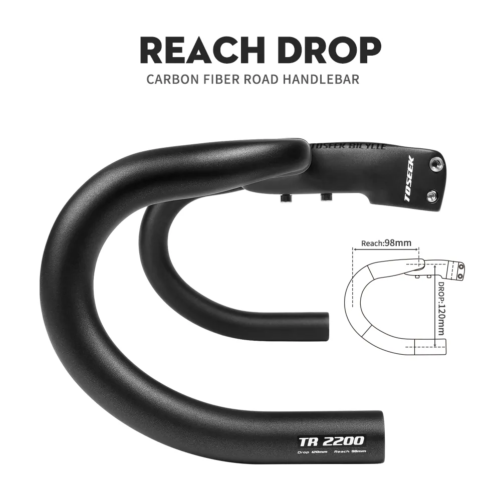 TOSEEK TR2200 T800 Carbon integrated Road Bike Handlebar Stem