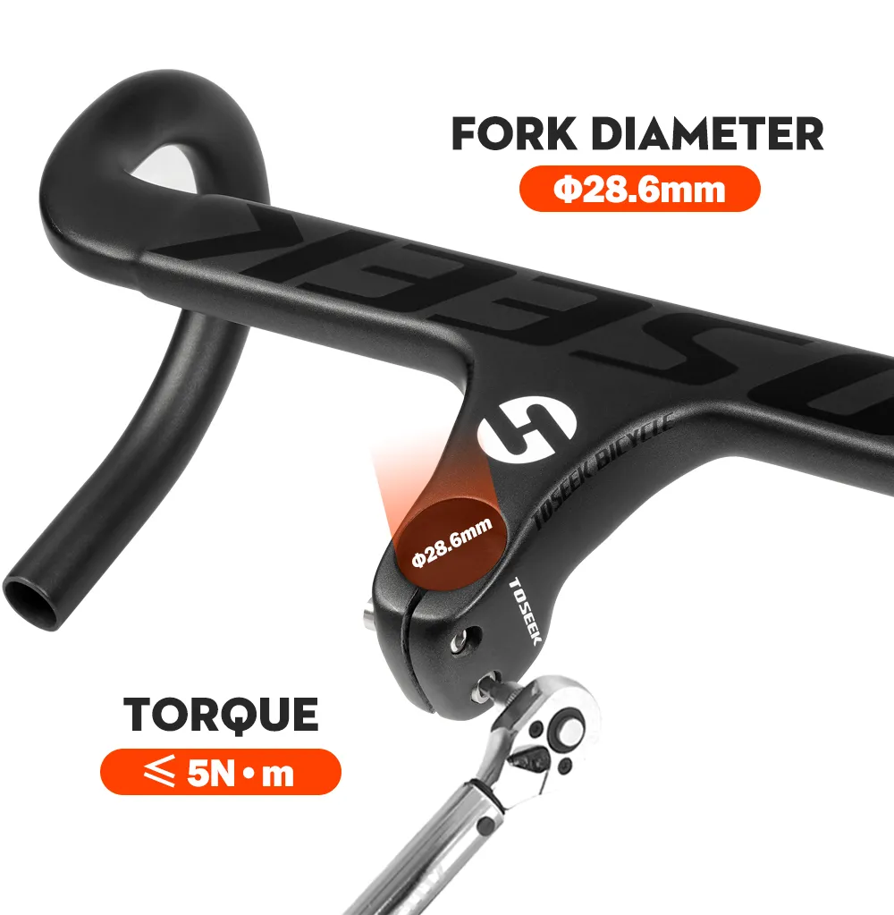 TOSEEK TR2200 T800 Carbon integrated Road Bike Handlebar Stem