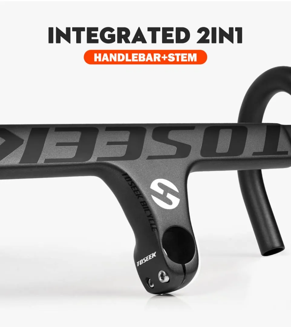 TOSEEK TR2200 T800 Carbon integrated Road Bike Handlebar Stem