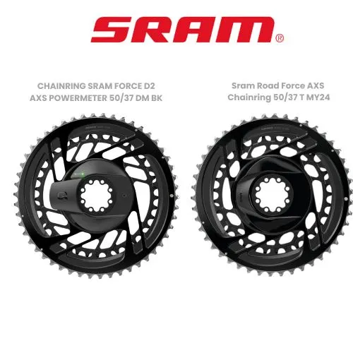 CHAINRING SRAM FORCE D2 AXS POWERMETER 50/37 DM BK MY24