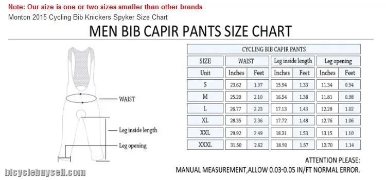 Blazers Plus Spyker Cycling Bib Knickers Professional Foam Chamois Padded 3/4 cover knee