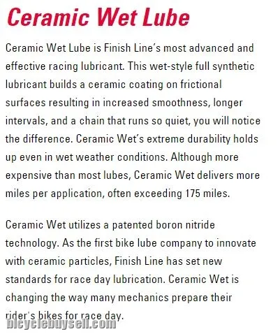 Finish Line Ceramic Wet Lube 120ml Must have performance ready stock