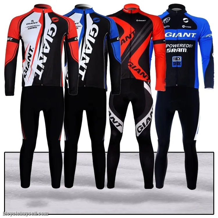 Giant alpecin Long sleeve cycling jersey 3D padding long pants
