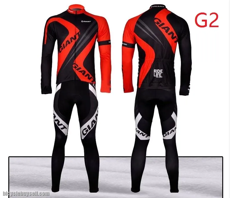 Giant alpecin Long sleeve cycling jersey 3D padding long pants