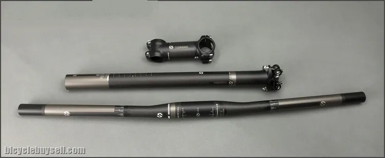 Toseek 760mm carbon 3K UD stem seatpost flat riser handlebar warranty