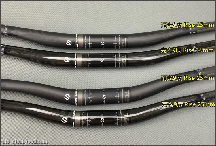 Toseek downhill offroad 750/820mm 15mm 25mm rise Full carbon handlebar MTB XC