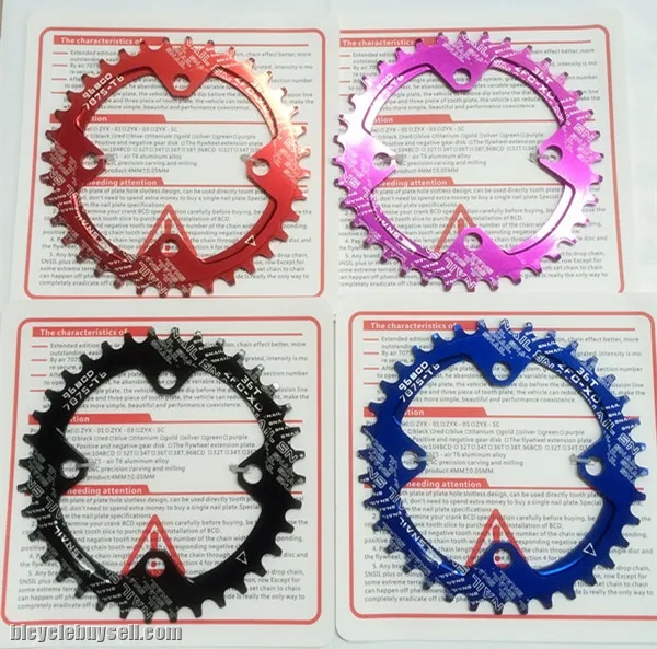 SNAIL 96BCD OVAL Chainring SNAIL 34T 36T MTB Narrow Wide Crankset