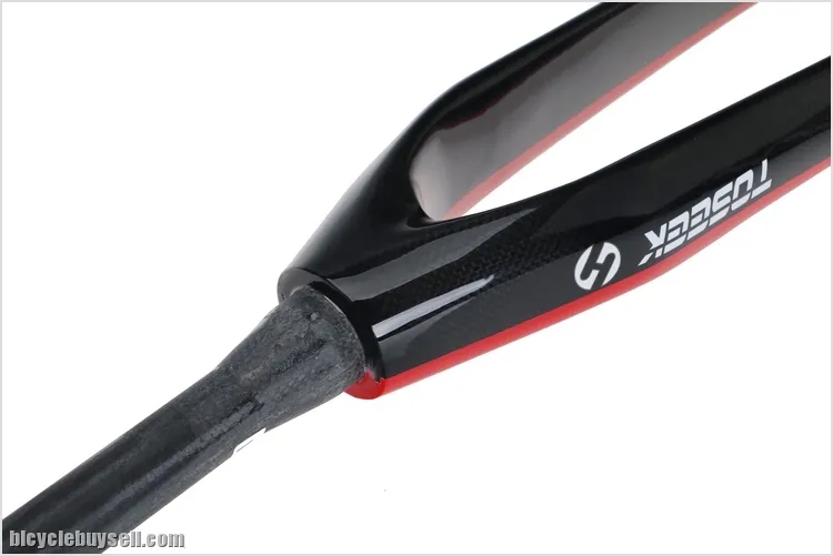 Toseek carbon fiber bike fork Tapered Rigid Bicycle Fork mtb bike disc brake 26/27.5/ 29 QR
