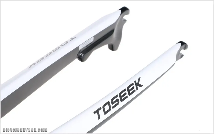 Toseek carbon fiber bike fork Tapered Rigid Bicycle Fork mtb bike disc brake 26/27.5/ 29 QR