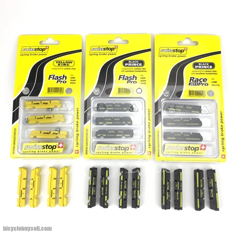 AUTHENTIC SWISSSTOP YELLOW KING / BLACK PRINCE COMPOUND CARBON RIMS BRAKEPAD (1 BIKE)