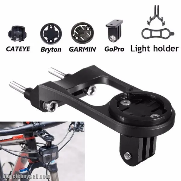 BICYCLE STEM MOUNT HOLDER GARMIN EDGE BRYTON GPS COMPUTER GOPRO CAMERA LIGHT cateye