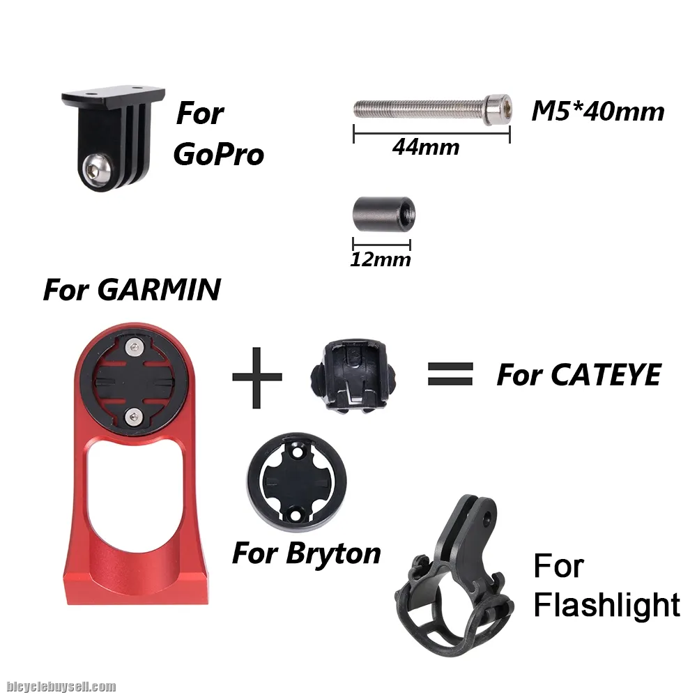 BICYCLE STEM MOUNT HOLDER GARMIN EDGE BRYTON GPS COMPUTER GOPRO CAMERA LIGHT cateye