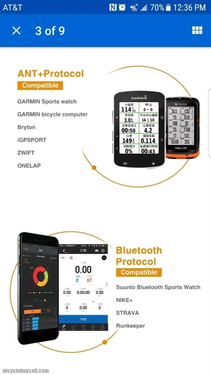 Magene Gemini S3+ 210 ANT+ &amp; Bluetooth Speed &amp; Cadence Sensor Garmin Bryton