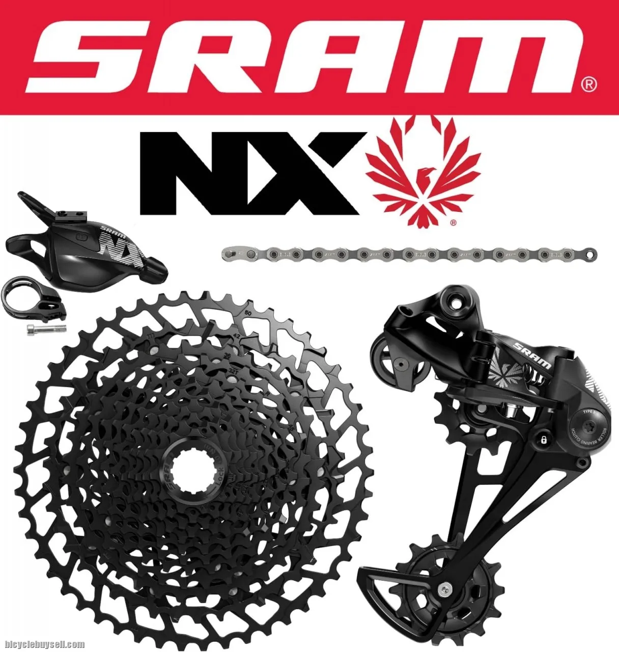 SRAM EAGLE NX 12 SPEED KIT GROUP CASSETTE SHIFTER DERAILLEUR CHAIN MOUNTAIN BIKE