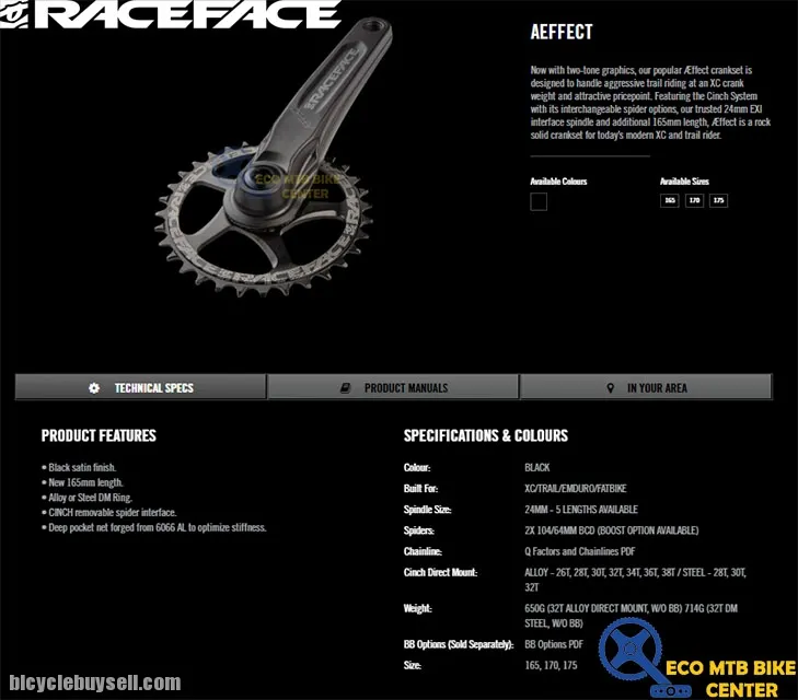 RACEFACE Aeffect Cranksets
