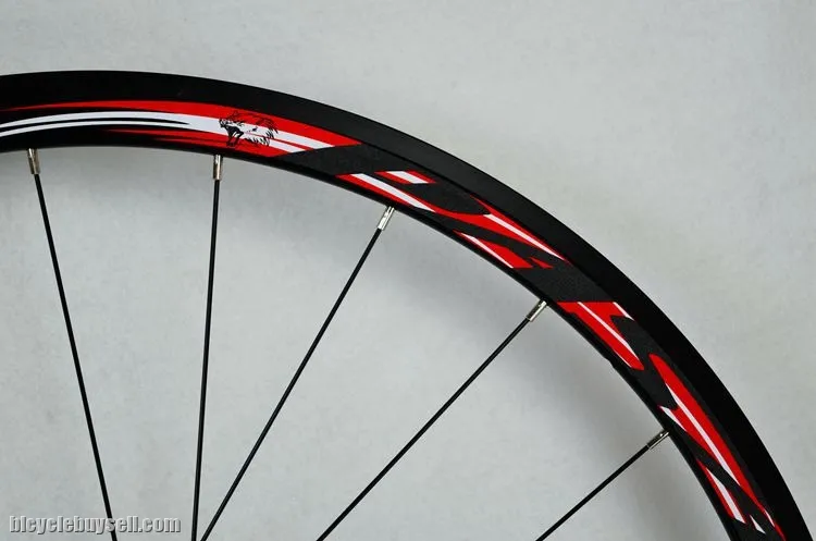 Pasak R35 700C disc brake lightweight wheelset roadbike clincher road rims [RED]