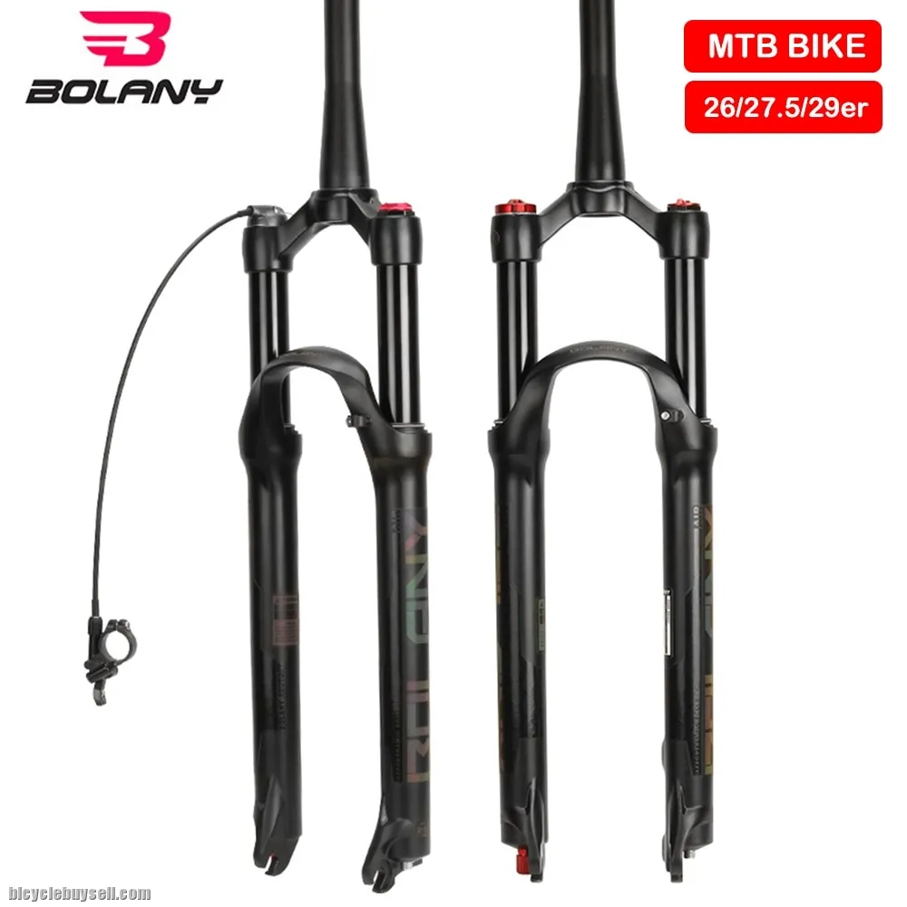 Bolany Rebound Adjustment Air Fork 26" 650b 29" Suspension (Black Gold) xc50