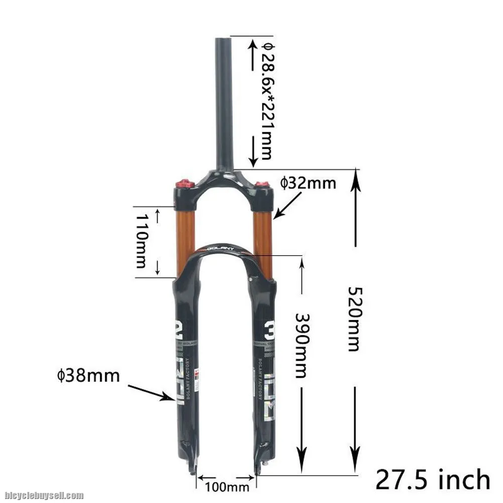 BOLANY Air Fork MTB 26er 27.5er lightweight Suspension 27.5"