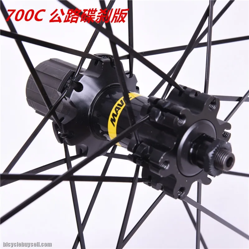 Mavic cosmic 40mm aero disc brake QR thru axle clincher wheelset 700c fixie road bike
