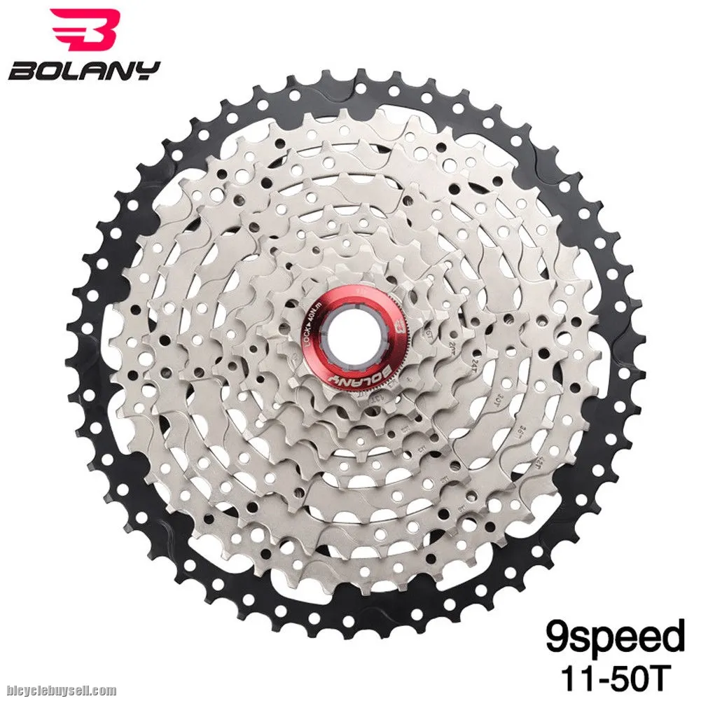 BOLANY CASSETTE 9 SPEED 11-50T KMC silver chain
