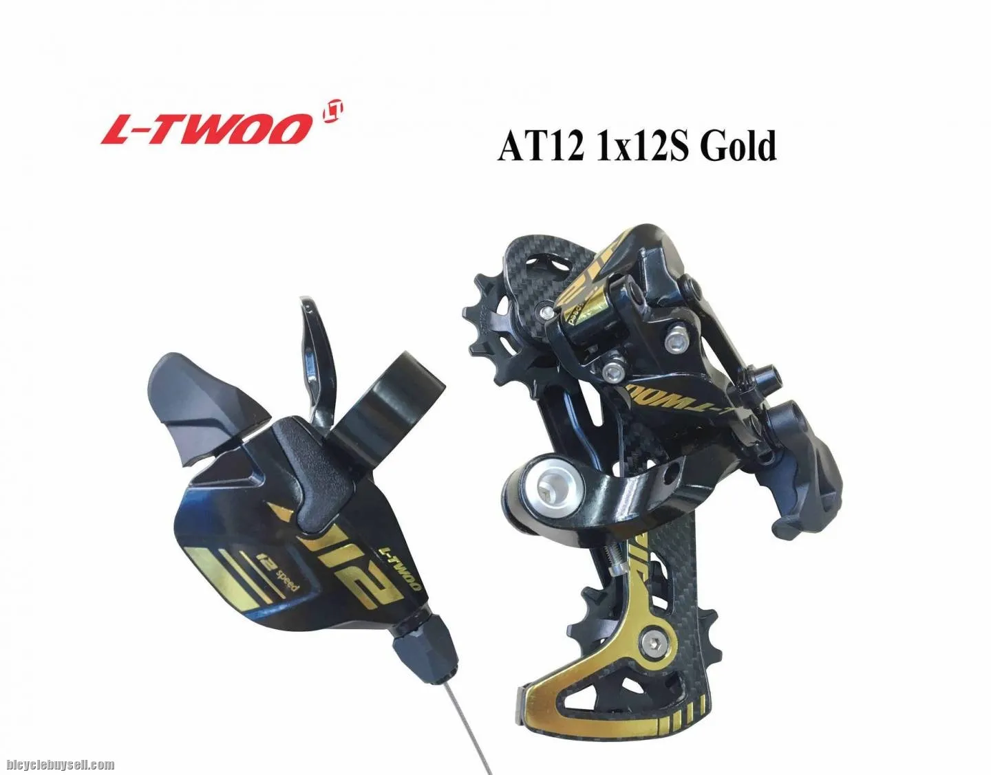 LTWOO AT-12 12 Speed Crankset Shifter Lever Right Rear Derailleur Gold 11-52T GX NX XX1