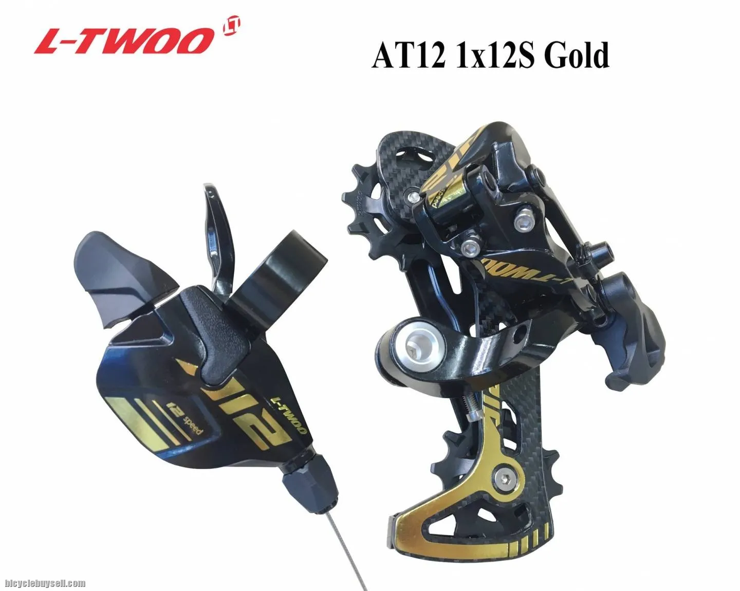 LTWOO AT-12 12 Speed Crankset Shifter Lever Right Rear Derailleur Gold 11-52T GX NX XX1