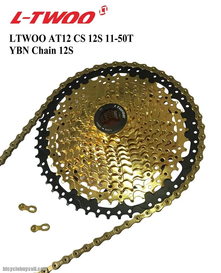 LTWOO AT-12 12 Speed Crankset Shifter Lever Right Rear Derailleur Gold 11-52T GX NX XX1
