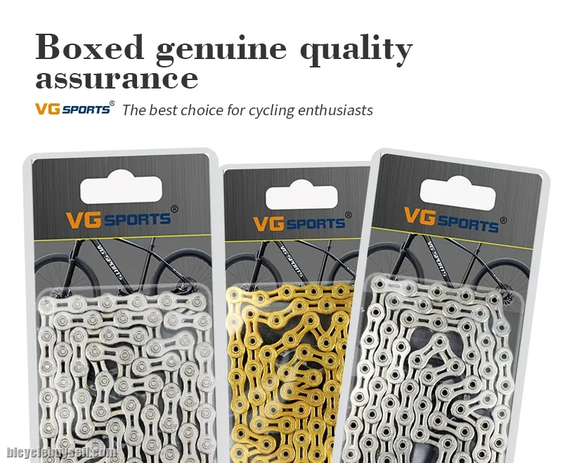 VG Sports 10 speeds 10s  Bicycle chain silver half hollow bike chain mountain road bike full hollow