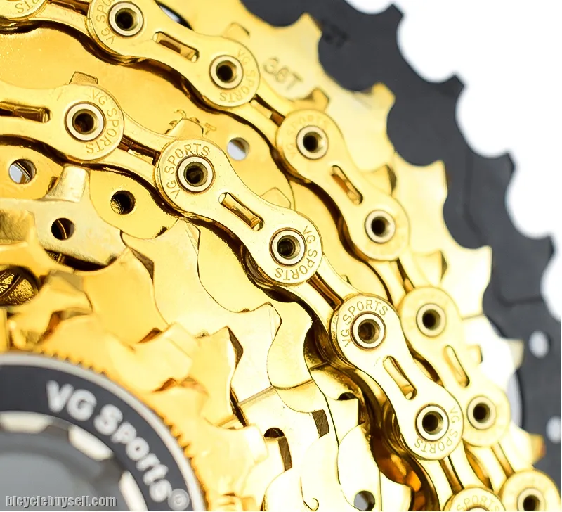 VG Sports 10 speeds 10s  Bicycle chain silver half hollow bike chain mountain road bike full hollow