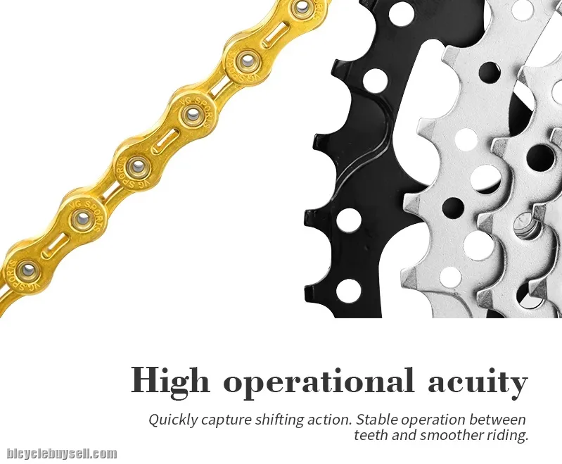 VG Sports 10 speeds 10s  Bicycle chain silver half hollow bike chain mountain road bike full hollow