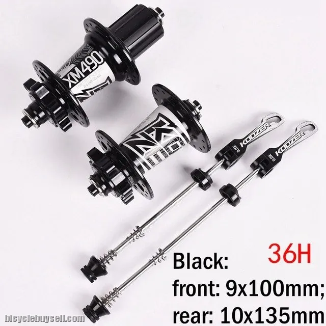 NEW Koozer XM490 Hubs 4 Bearing MTB Hub Rear 10*135mm QR 100*15 12*142mm Thru axle 28/32/36