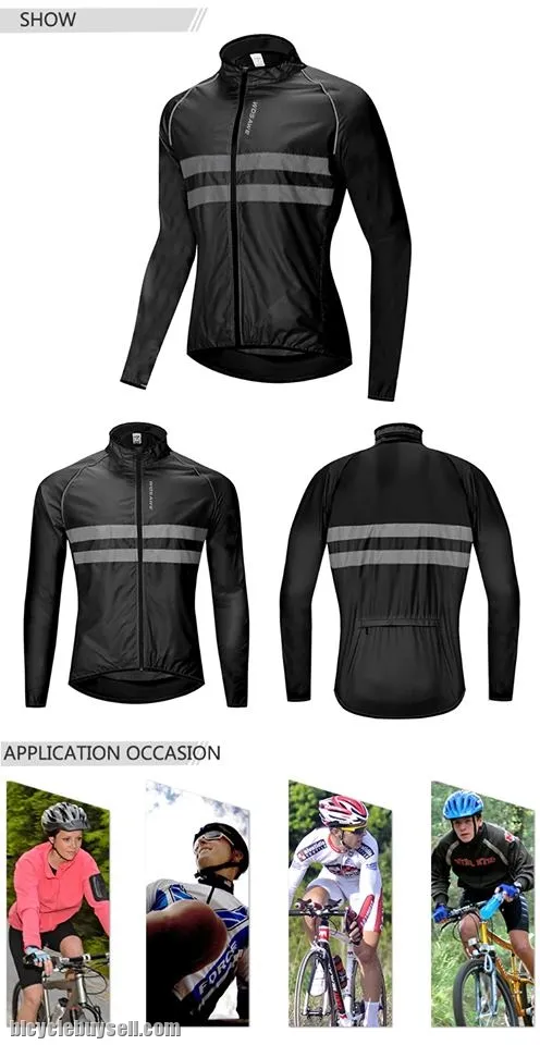 Cycling Jacket High Visibility Jersey Road MTB Bike Bicycle Windproof Quick Dry Rain Coat