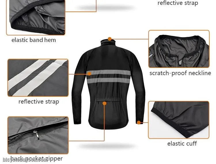 Cycling Jacket High Visibility Jersey Road MTB Bike Bicycle Windproof Quick Dry Rain Coat