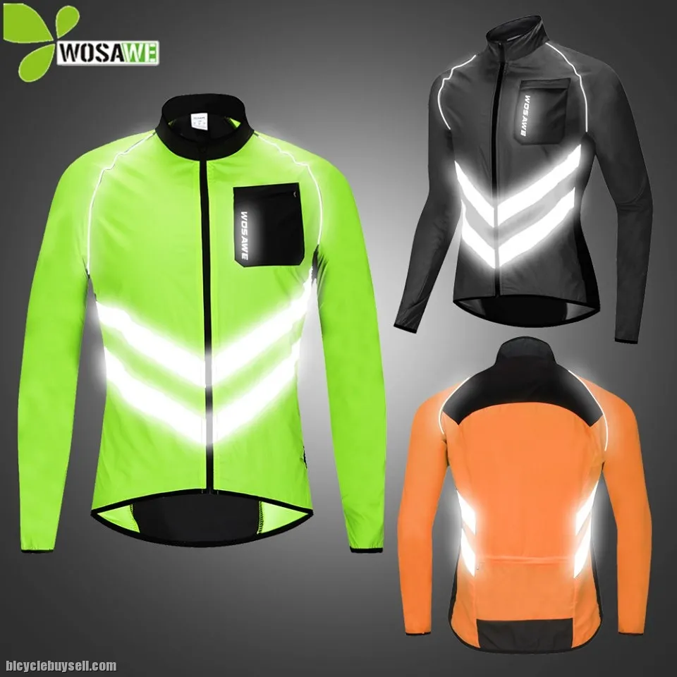 Cycling Jacket High Visibility Jersey Road MTB Bike Bicycle Windproof Quick Dry Rain Coat