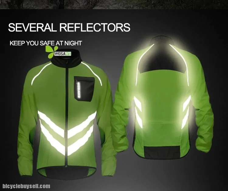 Cycling Jacket High Visibility Jersey Road MTB Bike Bicycle Windproof Quick Dry Rain Coat