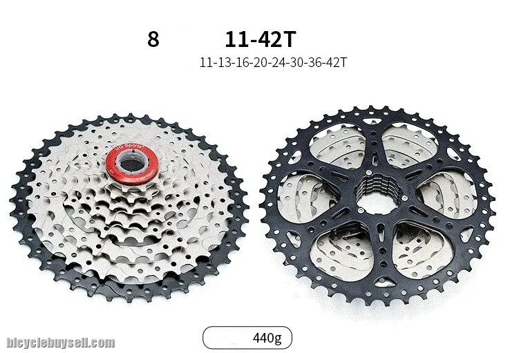 VG SPORTS 8 SPEED CASSETTE MOUNTAIN BIKE LARGE SPROCKET 8S  42T GOLD WIDE RATIO CASSETTE
