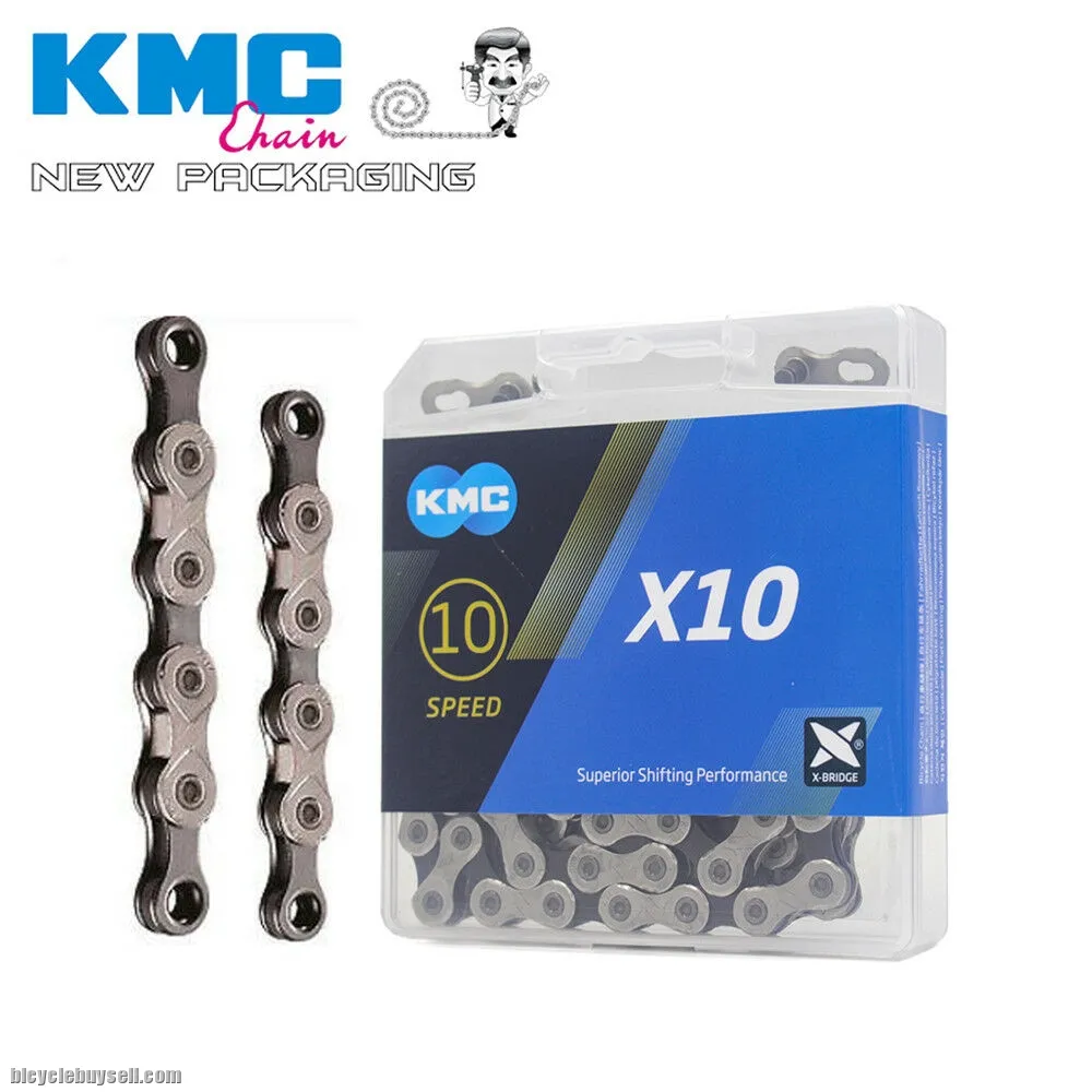KMC X10.93 10 Speed Chain MTB road  Half Nickel Plated 116 Link Original