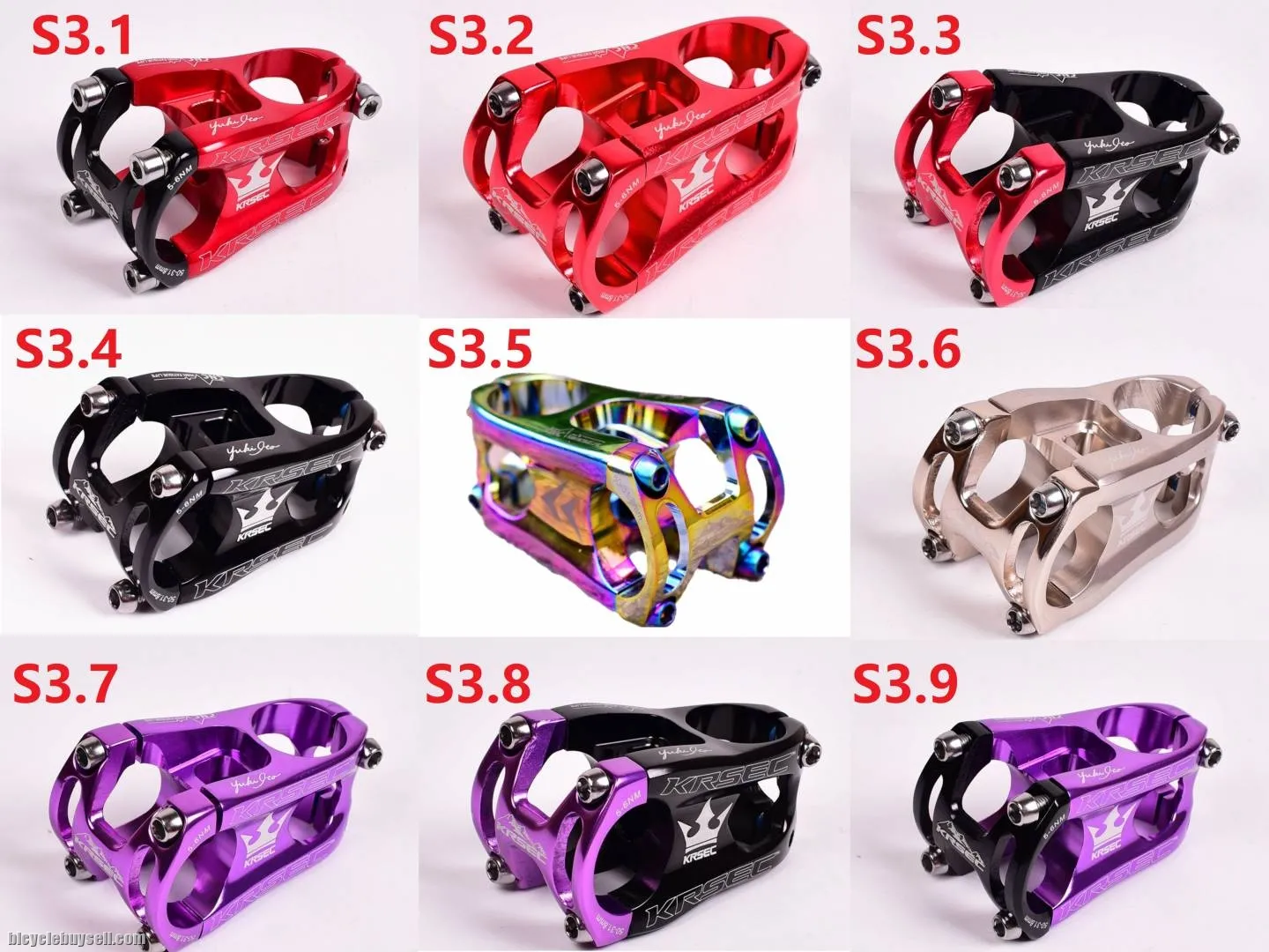 KRSEC ULTRA LIGHT SHORT STEM- Mountain/ Road/ Cross-country biking/ AM/ XC- Aluminiun alloy 31.8*50m